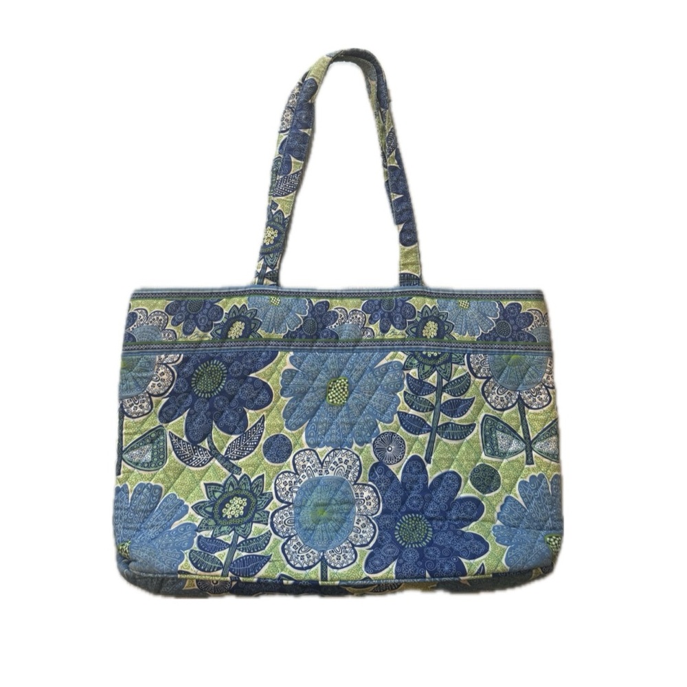 Vera Bradley Blue and Green Floral Tote